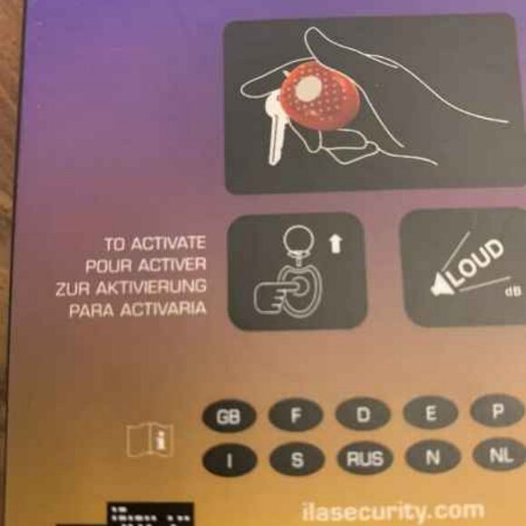 ila Pebble Keyring Personal Alarm 115 dB Alarm -Black - New and Sealed - Picture 4 of 8